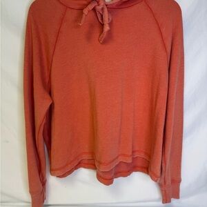 aerie orange Drawstring Pullover Hoodie